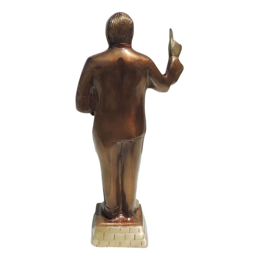 Brass Showpiece Ambedker Standing Statue - Antique Decorative Gift Piece, Height : 13 Inch (BSMAS533 N) view 3