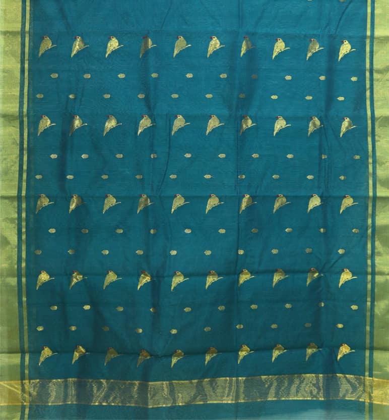 Handloom Chanderi Silk By Cotton Saree view 2