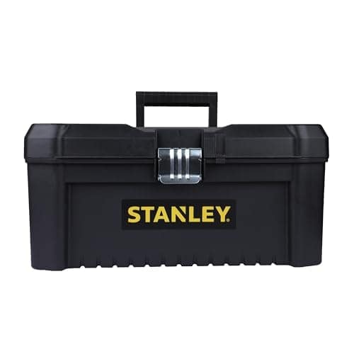 STANLEY STST75518-8 16'' Organised Heavy-Duty Portable Essential Toolbox with Top Lid & Removable Tray Compartment for Easy & Convenient Storage, Top Pad Lock Eye, 1 Year Warranty, 41x19.5x20 cm view 3