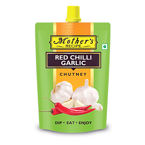 Mothers Recipe Red Chilli Garlic Chutney Pouch, 200 g