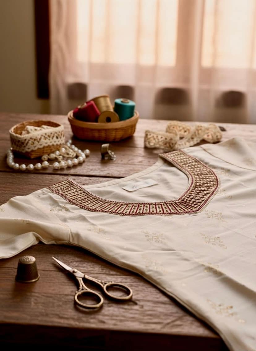 Glamvila Dessigner Art Silk Kurti view 4