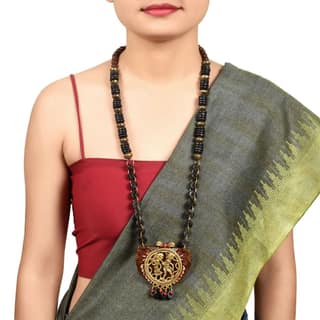 Dhokra Moon Handcrafted Necklace (1TMTNCKCG04473)