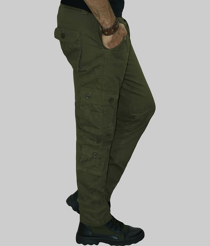 WARBURG Regular Flat Men's Cargos - Black ( Pack of 1 ) view 2