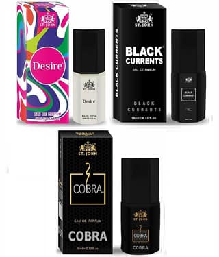 St. John Desire, Black current, Cobra Pocket Perfume for Men 30 ml ( Pack of 3 )