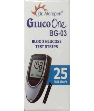 Dr Morepen 25 Test Strips For Bg 03Glucometer (Strips Only Pack)