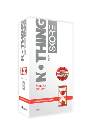 Skore Nothing Thinnest Condom for Men - Climax Delay - 10Pcs - [Discreet Packaging]