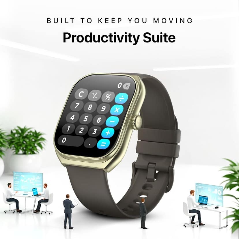 Noise Icon Arc Immersive Curved Display Smartwatch-Nickel Brown view 3