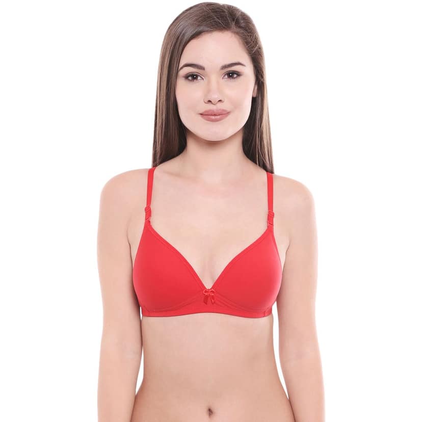 Bodycare Polycotton Padded Non wired Tshirt Bra-Pack of 3 view 2