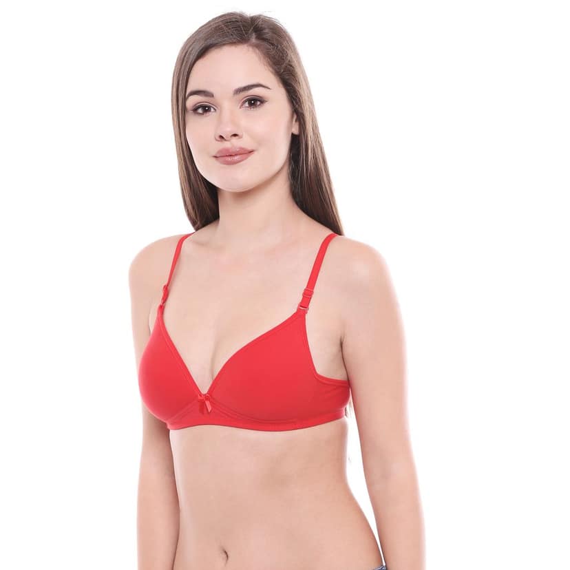 Bodycare Polycotton Padded Non wired Tshirt Bra-Pack of 3 view 3