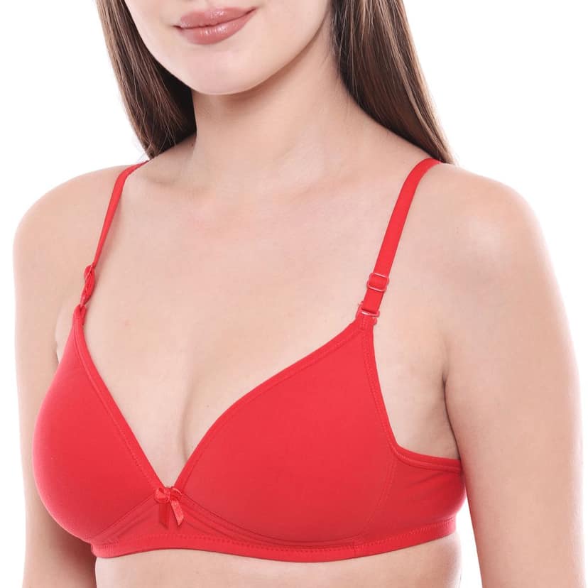 Bodycare Polycotton Padded Non wired Tshirt Bra-Pack of 3 view 6