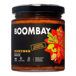 BOOMBAY Schezwan Sauce - Use as a Spread for Dosa, Stir Frys, Dip with Snacks, Marinade for Grill, Spicy Flavour to Noodles, 190 gm
