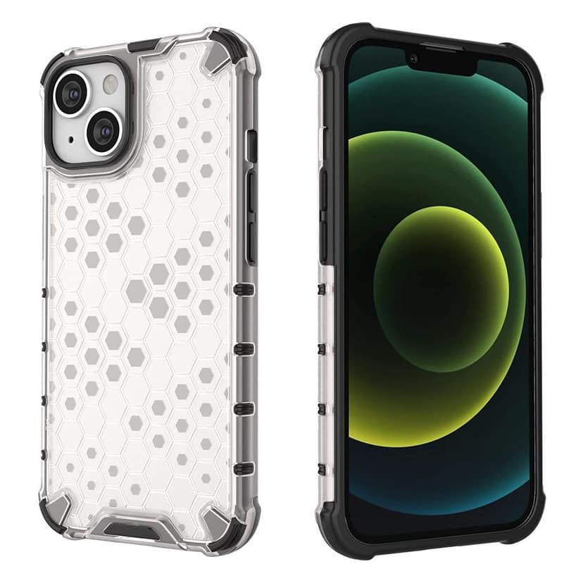 Faircost for iPhone 14 Hybrid Shockproof Back Cover Hard Outside Soft Sides- (Polycabonate::Transparent) view 5