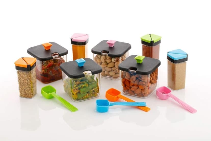 HAPPI Multipurpose Spice & Pickle Set of 4 Pics Condiment Set Container Set of Achar Jar Set for Dining Table Salt & Pepper Set (Color May Vary) view 4