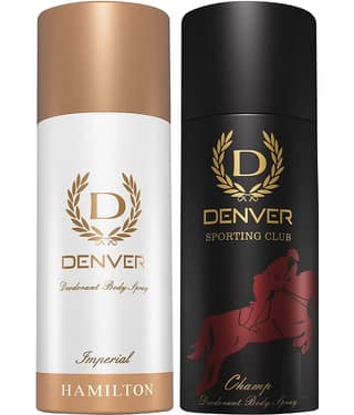 Denver Imperial & Champ 150 ml Each Deodorant Spray for Men 300 ml ( Pack of 2 )