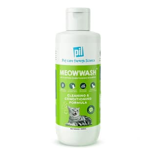 MEOWWASH Cat & Kitten Conditioning Shampoo | Hydrating & Deodorizing Paraben Free | Reduces Tangles & Matting | Aloe Vera & Coconut Oil Formula | Improves Coat Shine & Softness | 200ml