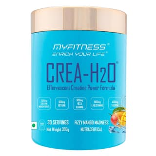 Myfitness Creatine Monohydrate Powder | 300g | Effervescent Pre Workout Power Formula | Creatine Powder With Betaine | Beta Alanine | L-Glutamine | Taurine | Electrolyte Blend