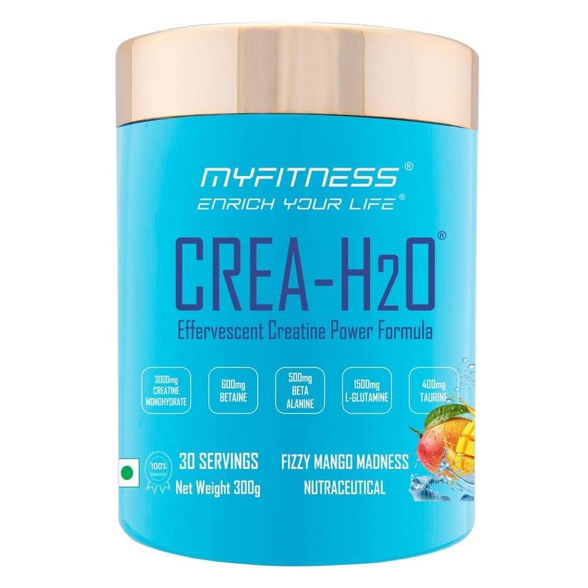 Myfitness Creatine Monohydrate Powder | 300g | Effervescent Pre Workout Power Formula | Creatine Powder With Betaine | Beta Alanine | L-Glutamine | Taurine | Electrolyte Blend