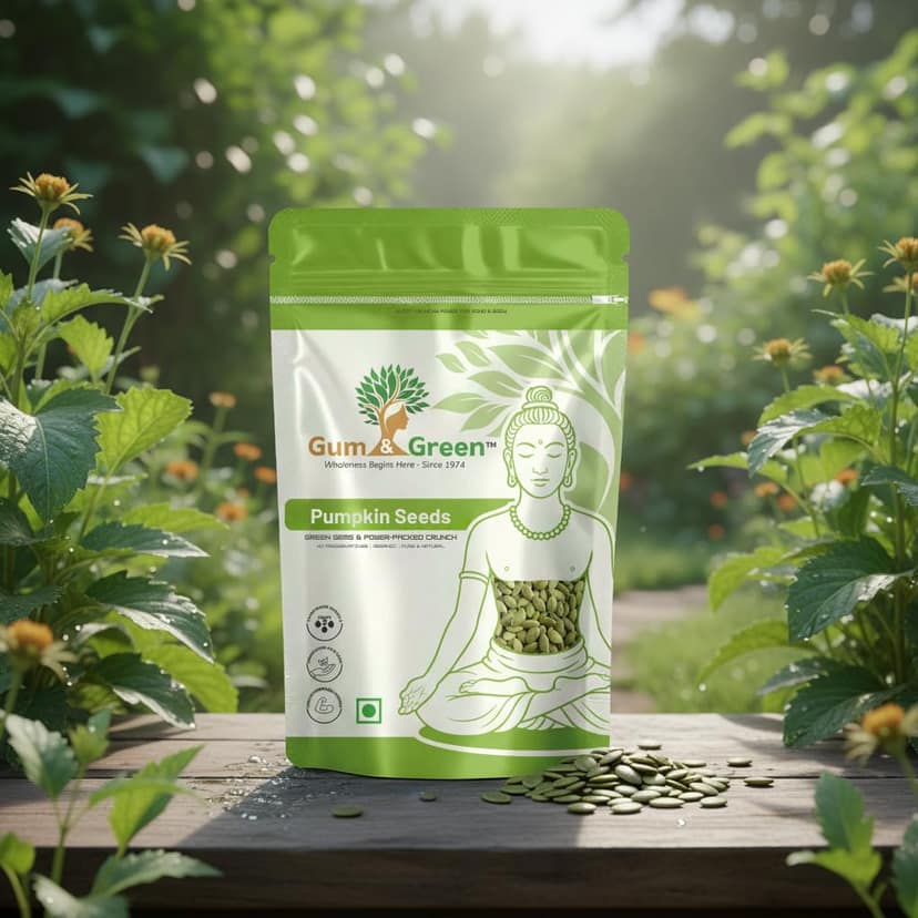 Gum & Green Premium Pumpkin Seeds | 100% Natural, Protein-Rich Superfood | High in Magnesium, Zinc & Antioxidants | Raw, Unroasted, Unsalted view 2