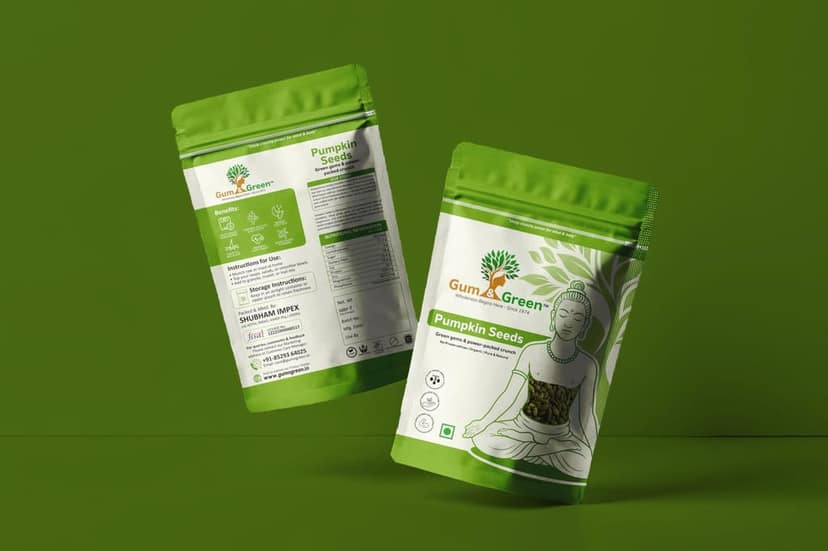 Gum & Green Premium Pumpkin Seeds | 100% Natural, Protein-Rich Superfood | High in Magnesium, Zinc & Antioxidants | Raw, Unroasted, Unsalted view 3
