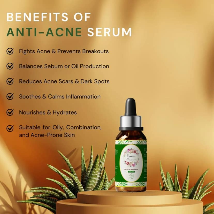 Orancia Anti-Acne Face Serum | 30 ml | Fights active acne | Fades acne marks & scars | Controls excess oil | Unclogs pores | Reduces redness & inflammation view 3