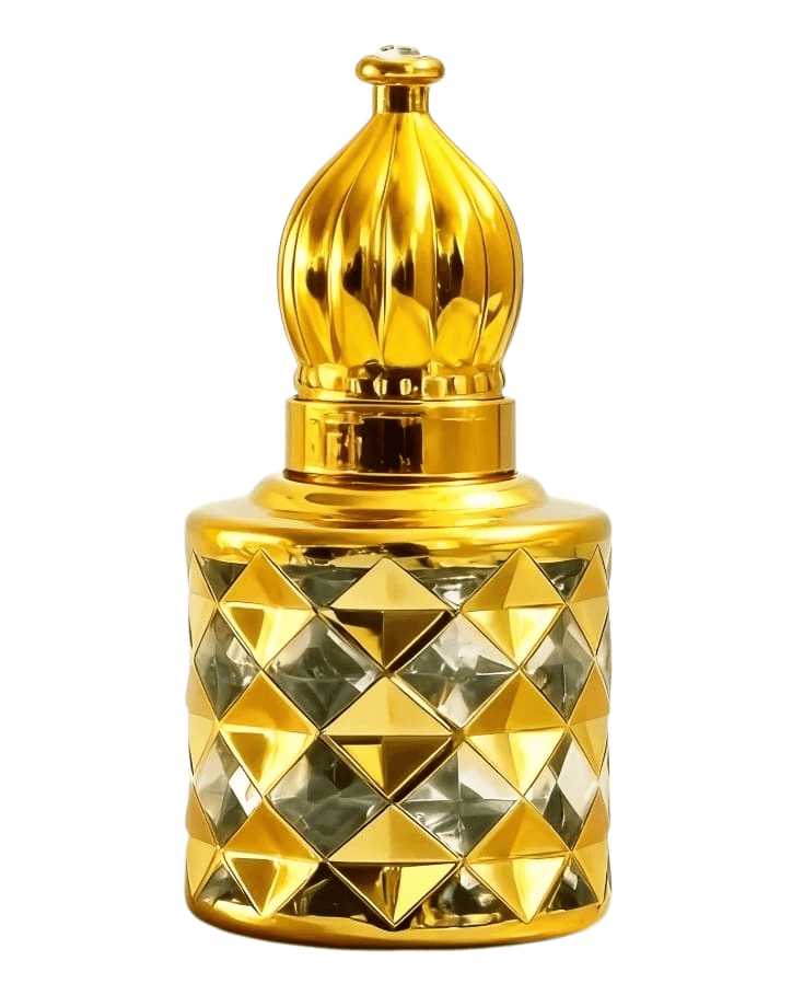 Mii Art Vintage-Style Golden Glass 10ml Attar Bottle – Decorative Luxury Refillable Container for Essential Oils and Rose Water(pack of 2 pcs) view 5
