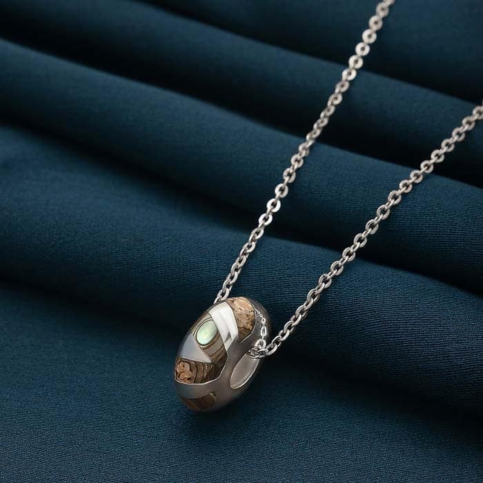 Silver Black Glory Pendant with Chain view 3
