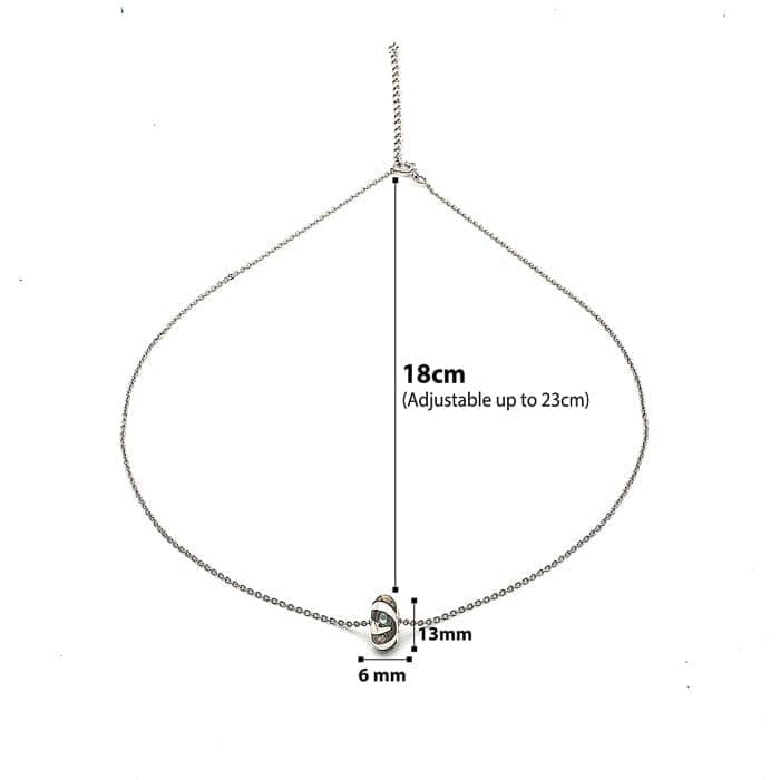 Silver Black Glory Pendant with Chain view 4