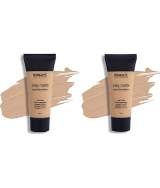 Insight Cosmetics Stay Matte Full Coverage Foundation For All Skin Types With Matte Finish High (Pack of 2)