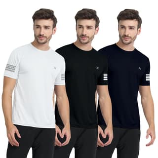 FTX Men Solid Round Neck Tshirt Pack Of 3