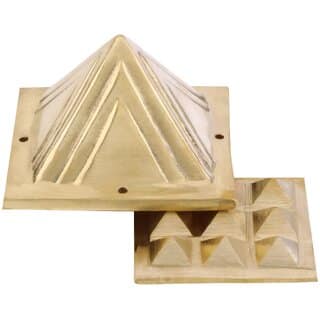 Sambhaav Dual-Layer Brass Pyramid for Vastu Shastra A Powerful Tool to Amplify Energy and Bring Balance to Your Environ
