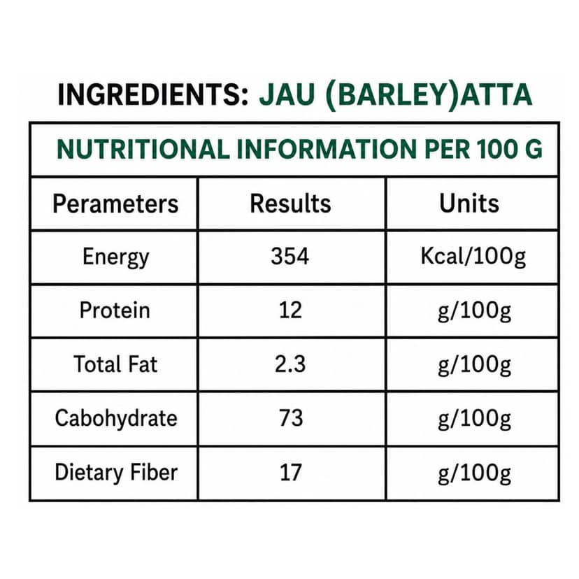 Millet Yard Jo Atta (Barley Atta) view 3