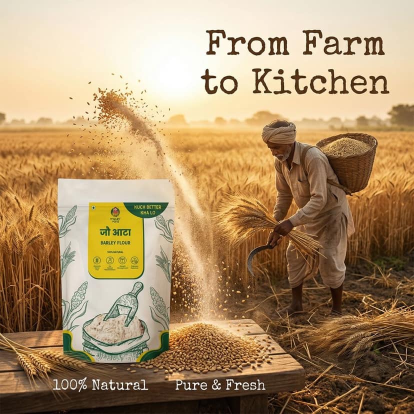 Millet Yard Jo Atta (Barley Atta) view 9