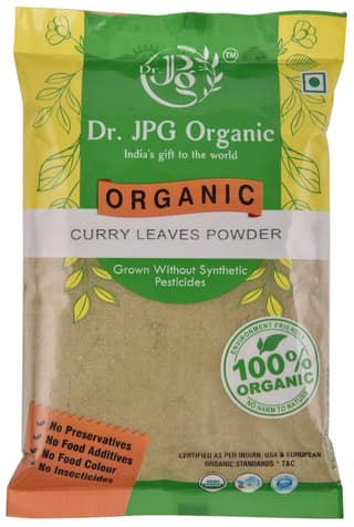Dr. JPG Organic Herbals Curry Leaf Powder 200g / kadi patta powder/INDIA ORGANIC Certified/ISO & GMP Certified(pack of 2)