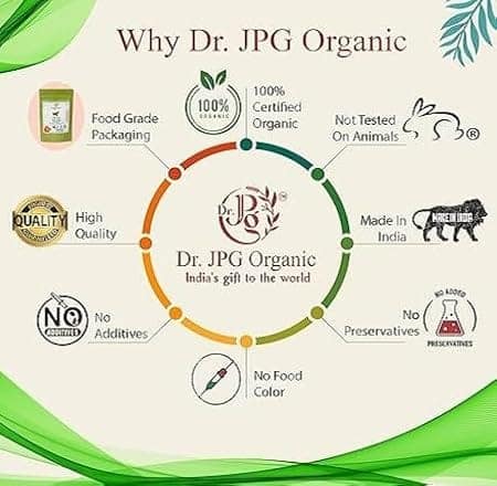 Dr. JPG Organic Herbals Curry Leaf Powder 200g / kadi patta powder/INDIA ORGANIC Certified/ISO & GMP Certified(pack of 2) view 2