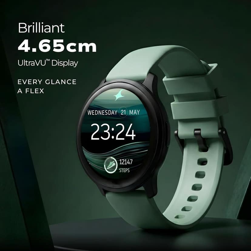 Fastrack Jupiter R3 1.38" Ultra UV Round Display with Nitro Fast Charging,Single Sync BT Calling, HRM, SPO2, Upto 5 Days Battery Life Smart Watch for Man & Woman - Grey view 3