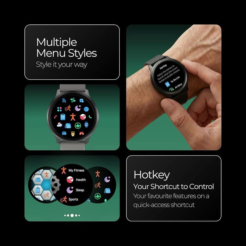 Fastrack Jupiter R3 1.38" Ultra UV Round Display with Nitro Fast Charging,Single Sync BT Calling, HRM, SPO2, Upto 5 Days Battery Life Smart Watch for Man & Woman - Grey view 5