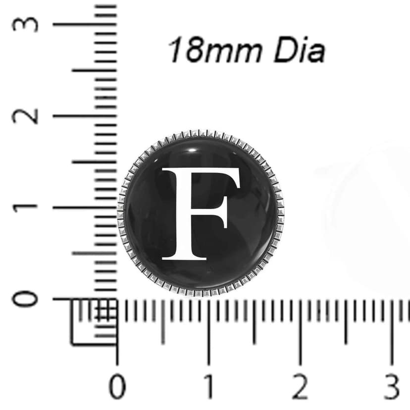 The Smart Buttons - Shirt Button Cover Cufflinks for Men - Personalized Initials - F view 6
