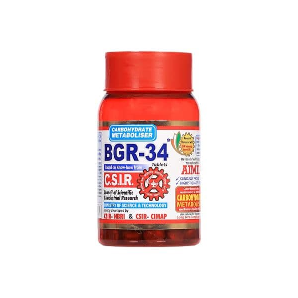 AIMIL BGR 34 Herbal Tablets (Pack of 100 Tablets)