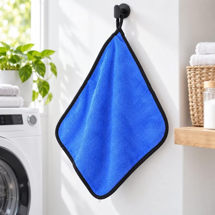 Soft Absorbent Reusable Cleaning Cloth Towel for Kitchen Car Glass and Home Use view 2