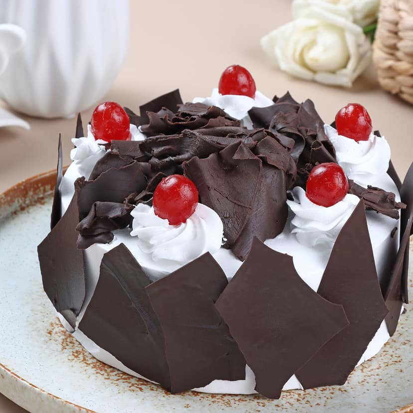 Cherry Kissed Black Forest Cake Half Kg view 2