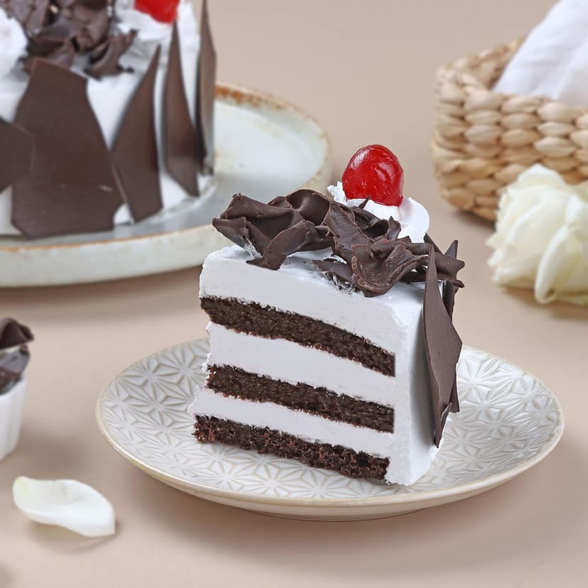 Cherry Kissed Black Forest Cake Half Kg view 3