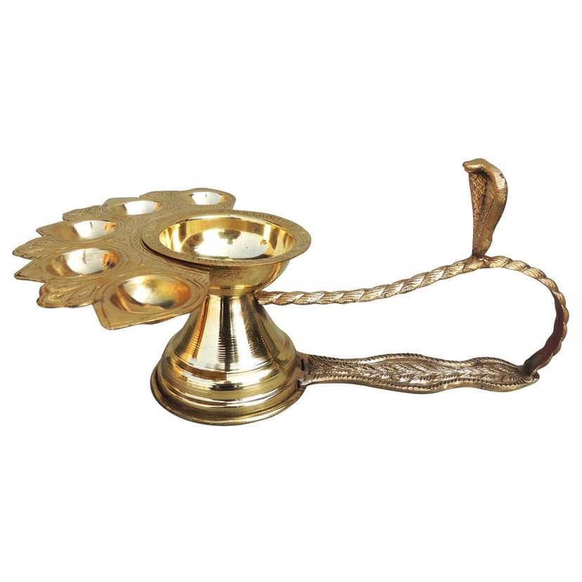 Brass Ganga Arti 5 Wicks (FMAS721 C) view 3