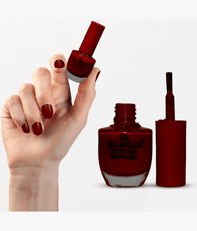 BELLABLOOM Cherry Red Glossy Nail Polish, 10ml (Pack of 1) view 2