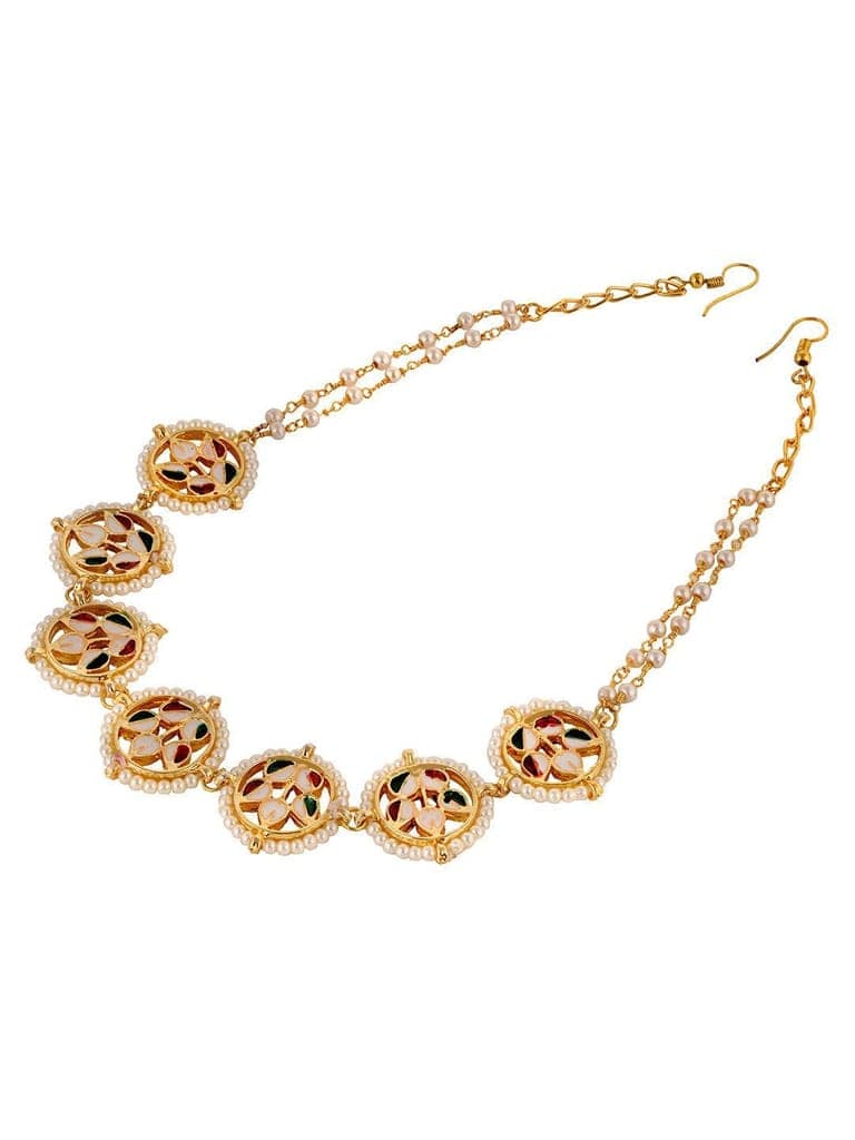 Gold Plated Kundan studded Matha Patti view 6