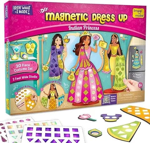 Imagimake DIY Magnetic Dress Up Indian Princess|Toy for Girls 3-7 Years view 2