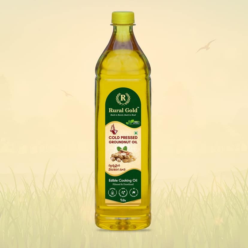 100% Pure Cold Pressed Groundnut Oil - 1 LTR