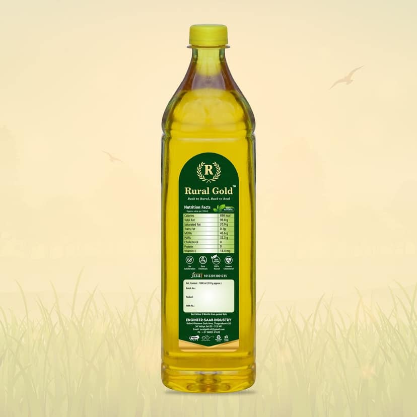 100% Pure Cold Pressed Groundnut Oil - 1 LTR view 2