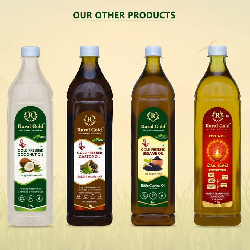 100% Pure Cold Pressed Groundnut Oil - 1 LTR view 6