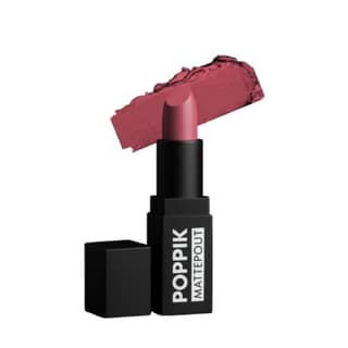 POPPIK Bullet Matte Lipstick for Women | Creamy Matte, Long Lasting Lip Color | High Coverage, Soft & Comfortable Formula | Daily Use Lip Makeup | Ideal for Casual Outings, Wedding, Gift | 3.8gm