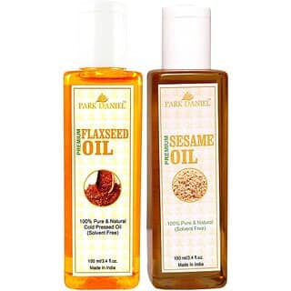 PARK DANIEL Premium Flaxseed oil and Sesame oil combo of 2 bottles of 100 ml (200ml) Hair Oil (200 ml)